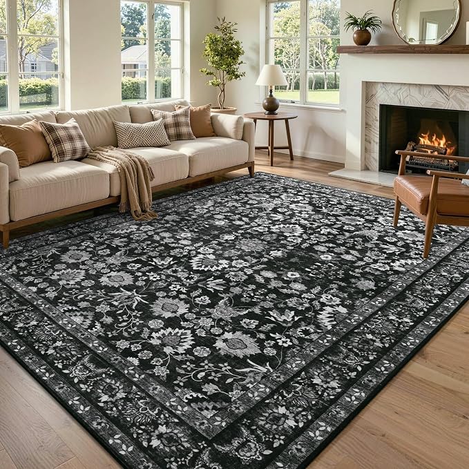 6x9 Ft Large Area Rugs for Living Room, Soft Non-Slip Machine Washable Rug by Lo%CC%80utiRootHome
