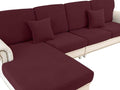 LA MEACK Couch Cushion Covers for Sectional Sofa L Shape Washable Separate Seat by LA+MEACK