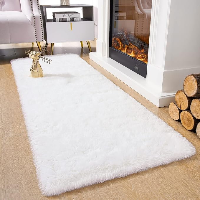 Chicrug Soft Runner Rug for Bedroom Living Room Plush Fluffy Rug 2x10 | Shag - Image 2