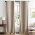 MIULEE 100% Blackout Linen Curtains by MIULEE