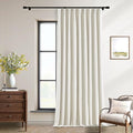 Natural Pinch Pleat 100% Blackout Linen 108 Inch Long Curtains 60 Inch Wide | 2 by Twodrapes