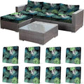 CALBODE 8 Pcs Stretch Outdoor Seat Cushion Covers, Indoor/Outdoor Couch Cover by CALBODE