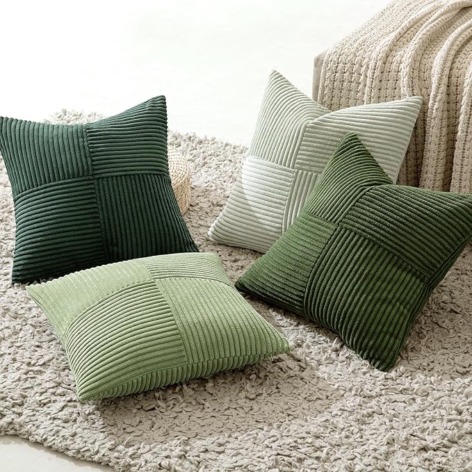 MIULEE Spring Green Decorative Throw Pillow Covers 16x16 Inch Set of 4 Boho - Image 5