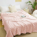 Aganear Fleece Throw Blanket for Bed Couch 90"x90" Pink | Lightweight Fuzzy by Aganear