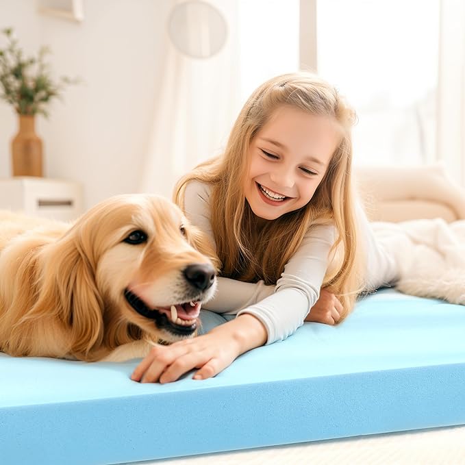 Subrtex Mattress Topper, Memory Foam Mattress Topper, Gel-Infused Memory Foam Topper for Side Stomach Sleepers, Breathable Bed Toppers (4 Inch, Full)