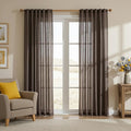 MYSKY HOME Patio Curtains for Sliding Door 90 inch Length 2 Panels Set by MYSKYHOME