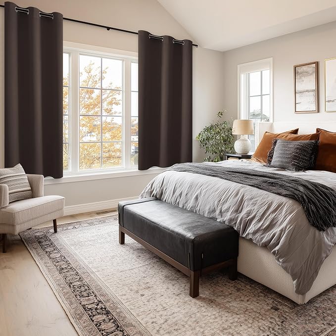 Short Blackout Curtains for Bedroom, 42 x 45 Inch, 2 Panels | Thermal Insulated - Image 6