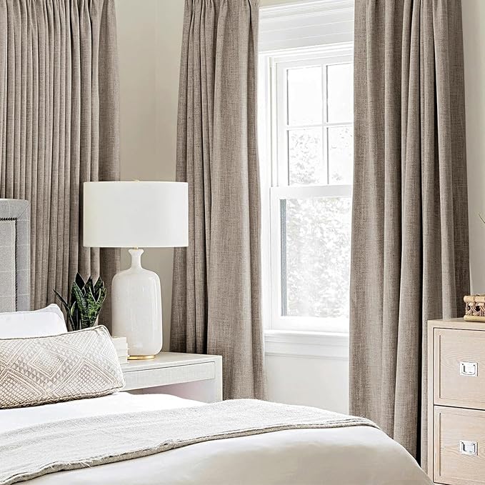MIULEE 100% Blackout Linen Curtains - Image 2