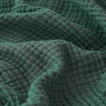 EMME Muslin Blankets for Adults Forest Green Small Blanket 40" x 50" | Throw by EMME