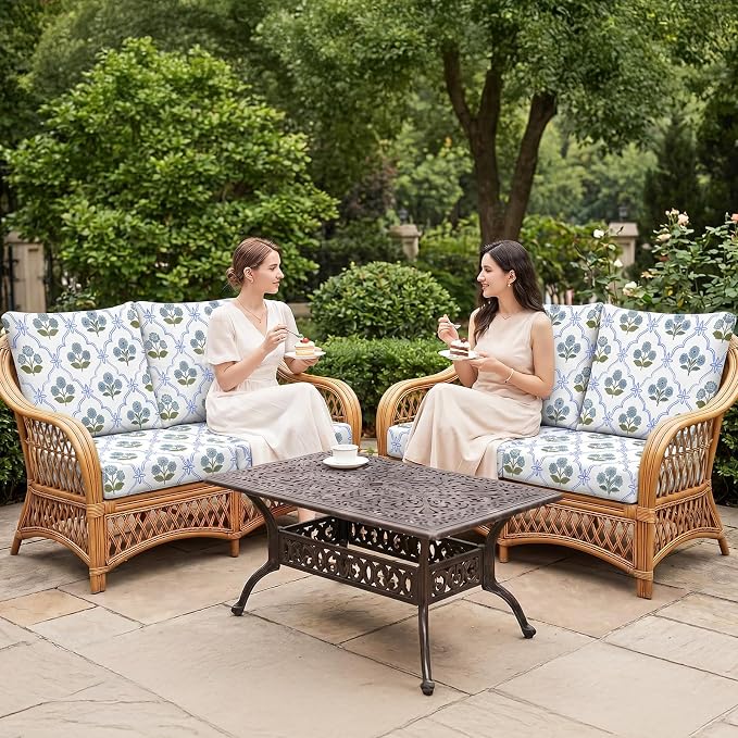 8Pcs Patio Cushion Covers Stretch Outdoor Furniture Protector Slipcovers | - Image 2
