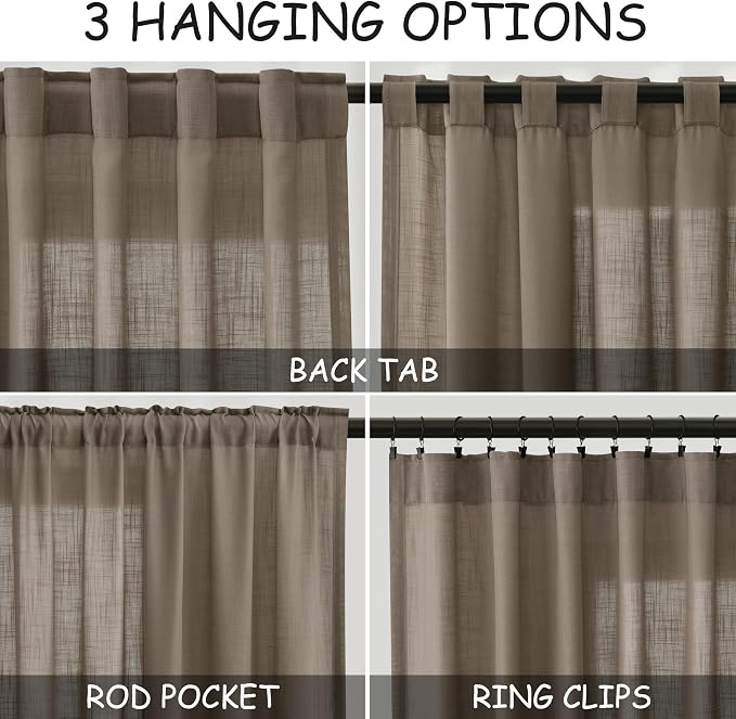 Extra Long Curtains 2 Panels 102 Inches Long - Image 3