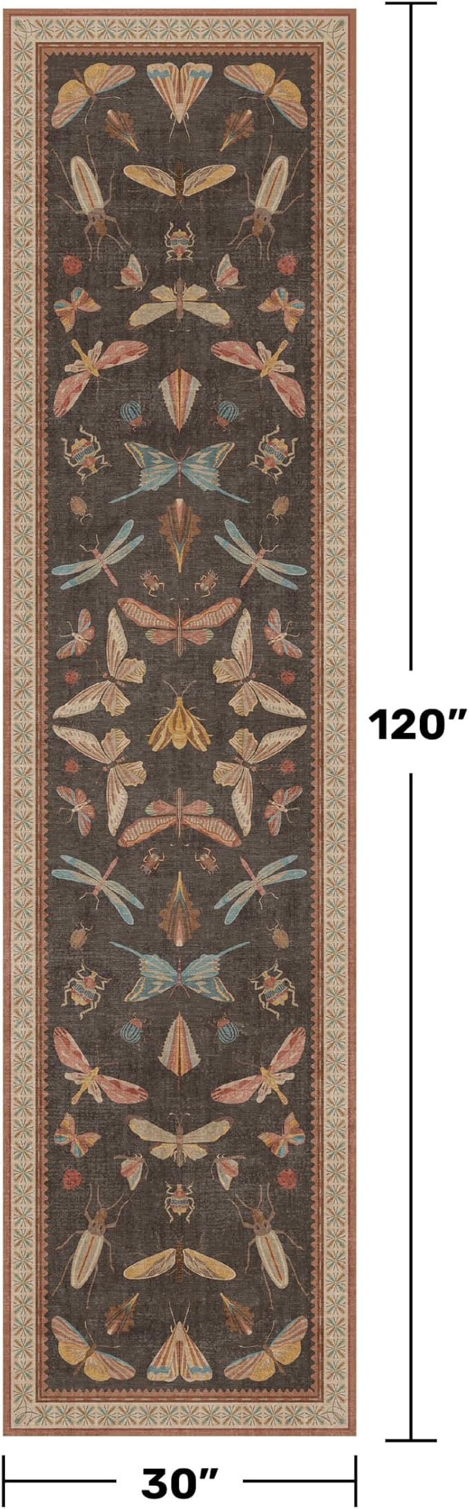 Long Runner Rug 2'6"x10', Washable Non Slip Carpet - Image 2