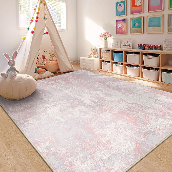 RELEANY Washable 9'x12' Abstract Area Rug - Image 6