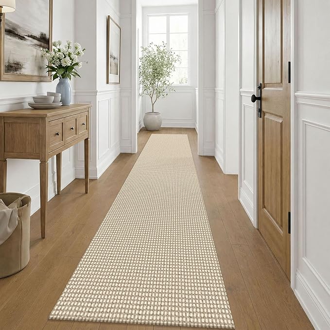 KOZYFLY Cotton Runners for Hallway 3x9, Wide Washable Runner Rug, Woven Non - Image 8