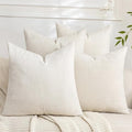 Set of 4 Soft Textured Decorative Throw Pillow Covers 20x20 Inch Cozy Farmhouse by Cozoomy