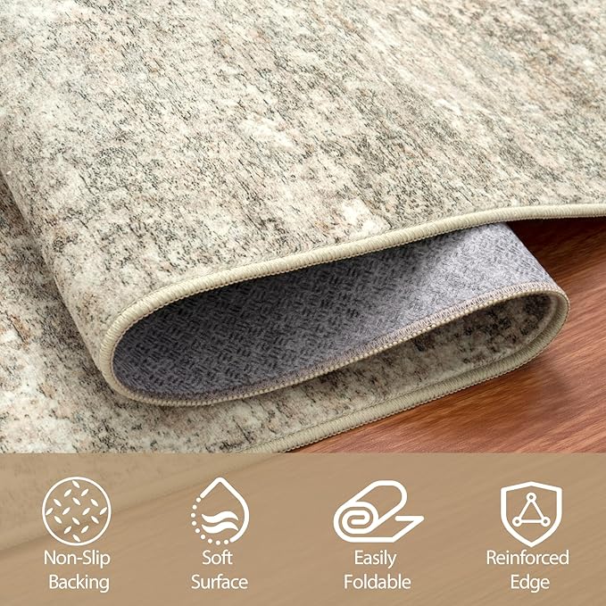 Aelenmu Round Rug 6ft Washable Rug - Image 6