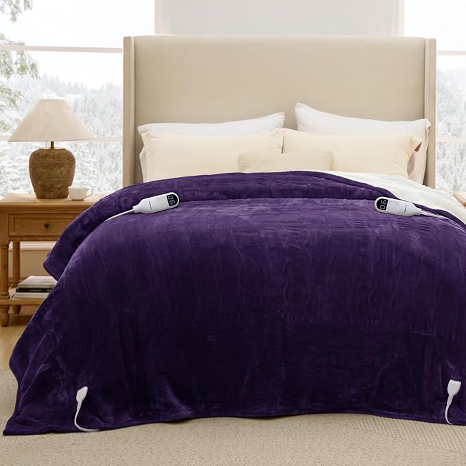 Bedsure Heated Blanket King Size, Dual Control Electric Blanket, 6 Heat/6 Timer - Image 9