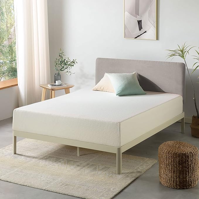 Best Price Mattress 10 inch King Mattress Bed-In-A-Box, Green Tea Memory Foam,White