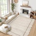 GarveeHome Scalloped Washable Rug 9x12 Area Rug by GarveeHome