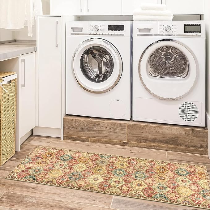 Lahome Moroccan Washable Runner Rug, 2x6 Soft Kitchen Runners - Image 4