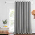 NICETOWN Silver Gray Sliding Door Curtains 108 inches Long by NICETOWN