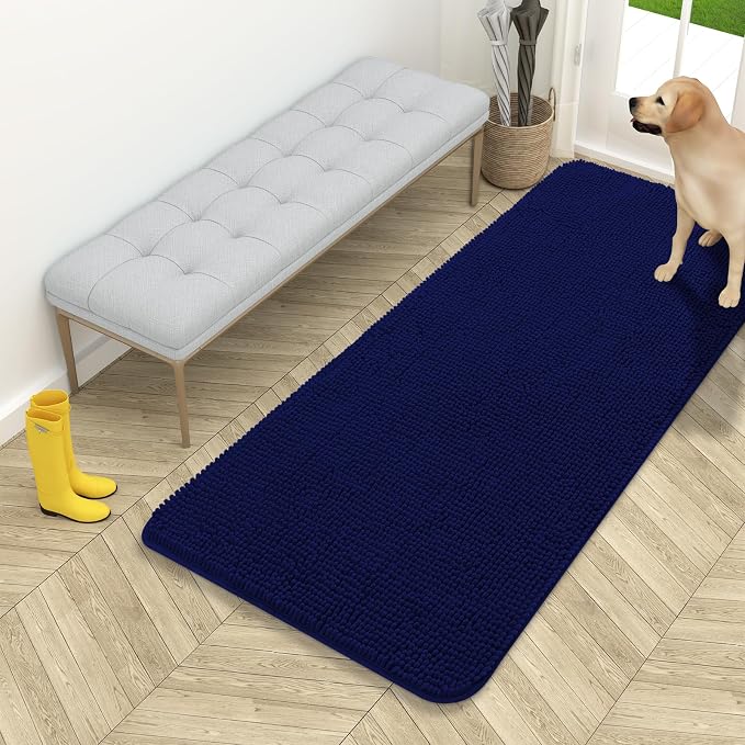 OLANLY Dog Door Mat for Muddy Paws 54x24, Super Absorbent Chenille Mud Mat | by OLANLY
