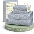 LANE LINEN 100% Organic Cotton Full Sheets Set Soft & Comfy Percale Long Staple Soft Bedding Breathable Fully Elasticized Mercerized Printed Cotton Full Size Set - Polka Dot
