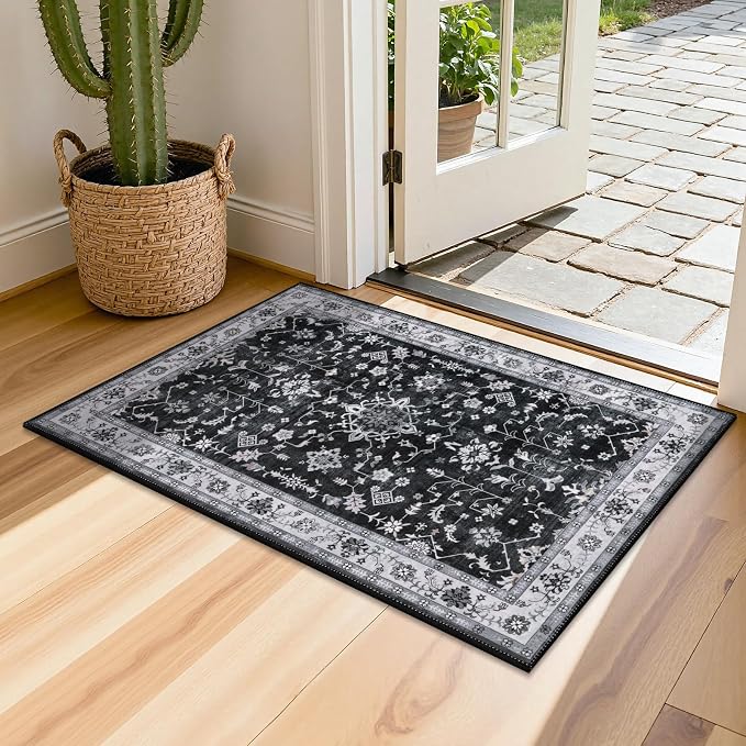 HEBE Indoor Door Mat 2'x3', Washable Welcome Mat - Image 9