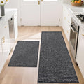 BEQHAUSE Kitchen Rugs and Mats 2PCS Non-Slip, Charcoal | Kitchen Mats by BEQHAUSE