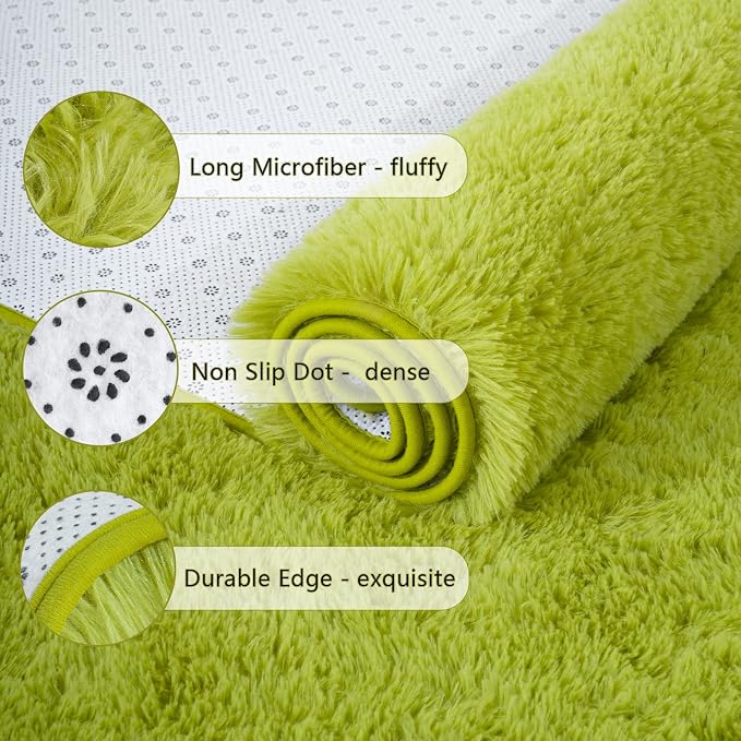 Chicrug Soft Runner Rug for Bedroom Living Room Plush Fluffy Rugs 2x6 | Shag - Image 5