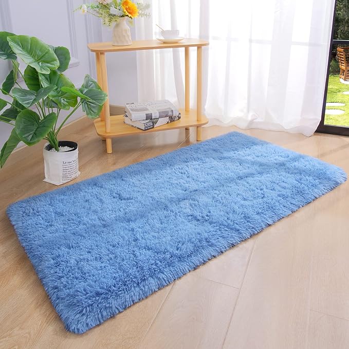 Chicrug Soft Runner Rug for Bedroom Living Room Plush Fluffy Rug 2x4 | Shag - Image 4