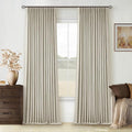 Oatmeal Beige Linen Blackout 92 Inch Curtains by Twodrapes