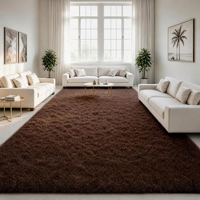 LOCHAS 8x10 Area Rugs Fluffy Living Room Carpets by LOCHAS