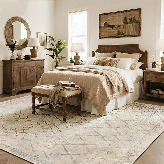 8x10 Washable Area Rugs for Living Room, Dining Room- Morocco Camel | Boho - Image 7