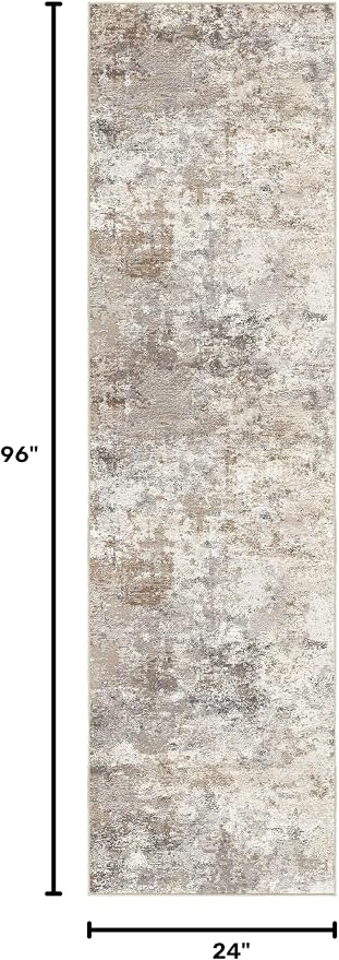 UERMEI 2x8 Washable Runner Rug for Hallway, Non Slip Low Pile Kitchen Carpet - Image 2