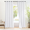 NICETOWN White 100% Blackout 102 inch Curtains, Grommet Thermal Insulated by NICETOWN
