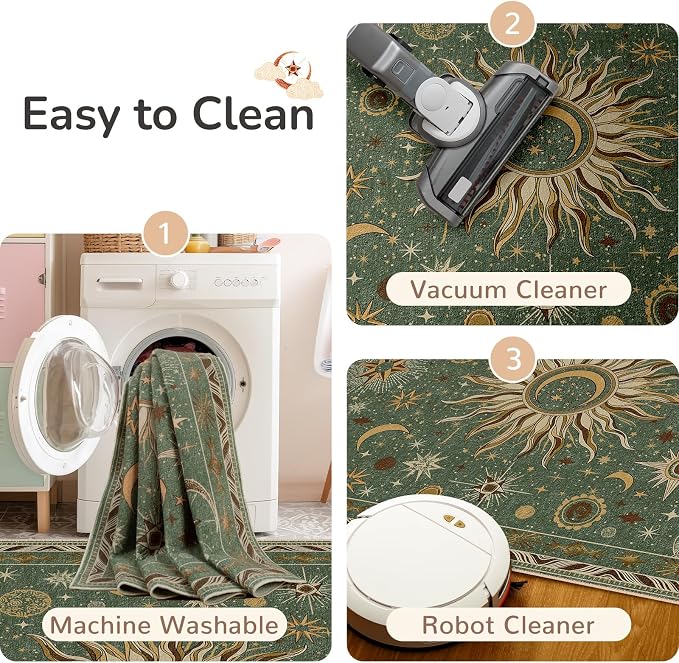 Vacuum-Friendly, 2x10 Washable Area Rug - Image 5