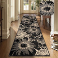 Findosom Hallway Runner Rug 2x8, Non Slip High-Low Textured Floral Washable by Findosom
