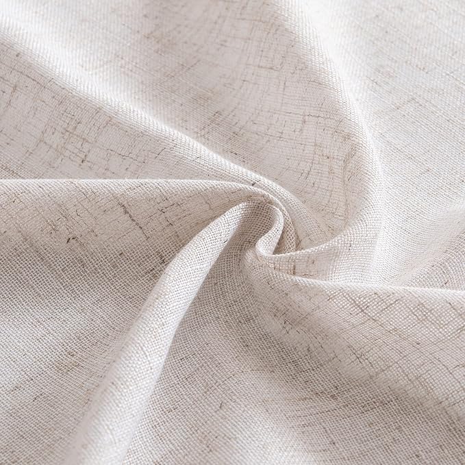 MIULEE Natural White Linen Curtains 52x72 Inch Long - Image 8