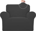 Easy-Going Stretch Chair Sofa Slipcover Washable Dark Gray | 1-Piece Couch Sofa by Easy-Going