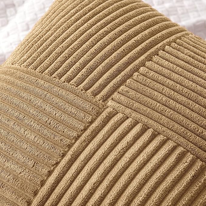 MIULEE Camel Brown Decorative Throw Pillow Covers - Image 2
