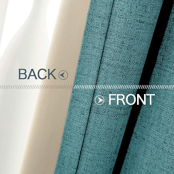MIULEE 100% Blackout Linen Curtains - Image 6