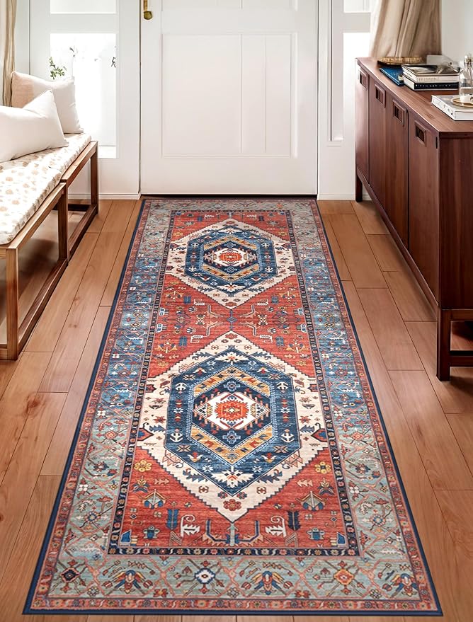 SERISSA 2x5 Washable Non Slip Boho Runner Rug - Image 5