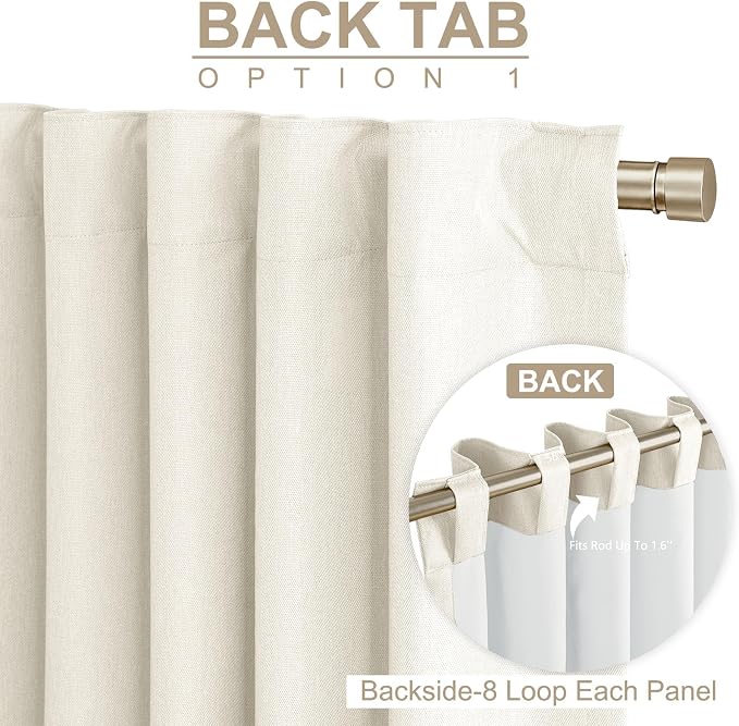 Faux Linen Total Blackout Curtains - Image 3