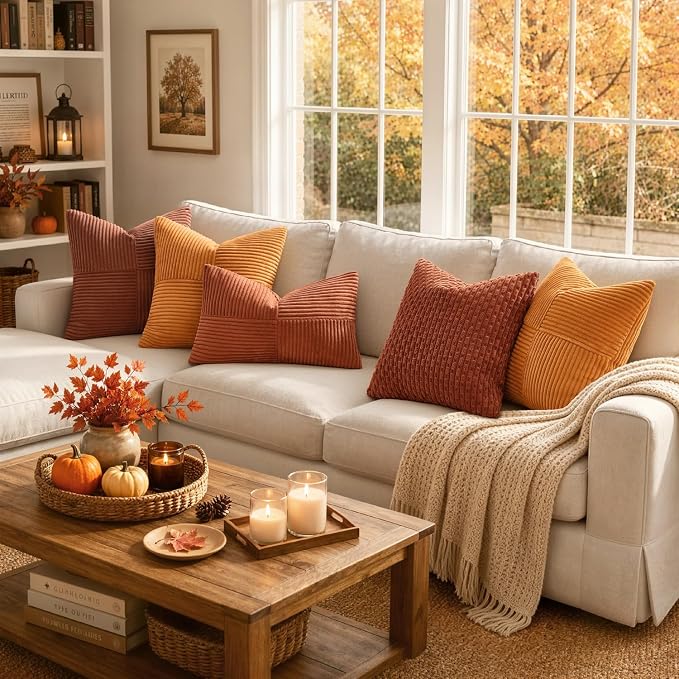 MIULEE Fall Burnt Orange Decorative Throw Pillow Covers - Image 6