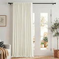 Extra Wide 100 Inch Width Linen Blackout Curtain 84 Inches Long 1 Panel Thick by Pitalk