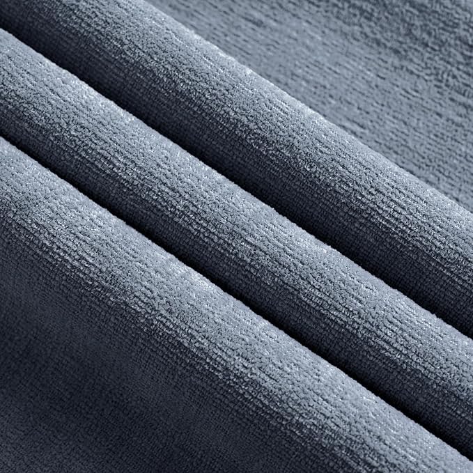 MIULEE Dark Grey Blue Chenille Couch Throw Pillow Covers, 18x18 | Set of 2 - Image 6
