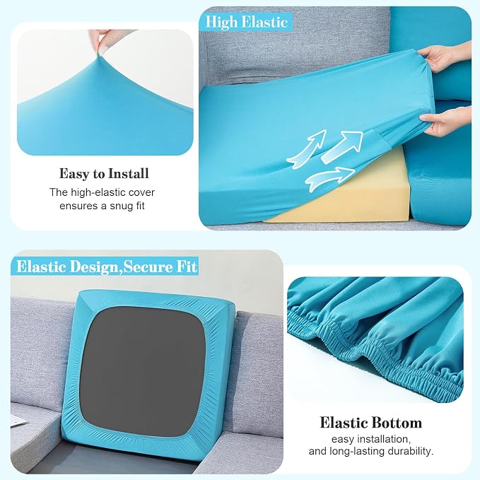 12Pcs Patio Cushion Covers Stretch Outdoor Furniture Protector Slipcovers | - Image 4
