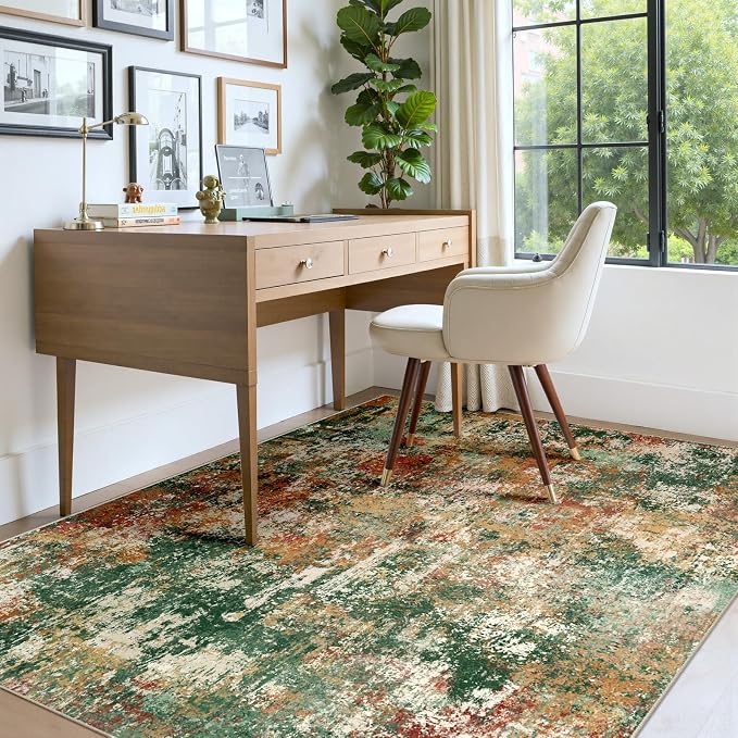 RELEANY Washable 7'x9' Abstract Area Rug - Image 8