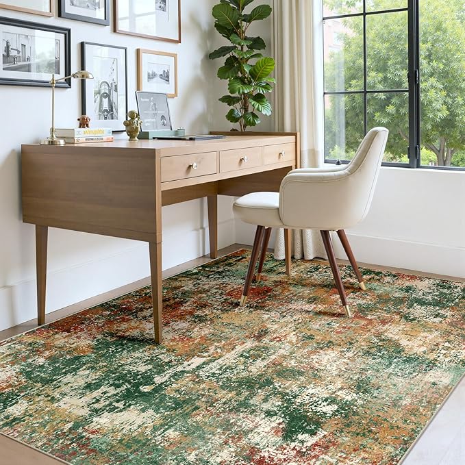 RELEANY Washable 5'x8' Abstract Area Rug - Image 8